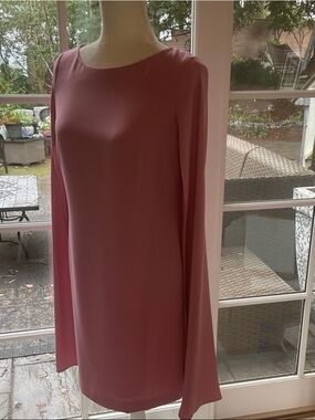 Ralph Lauren Caped Shift Dress in Soft Dusty Rose NWT 6P